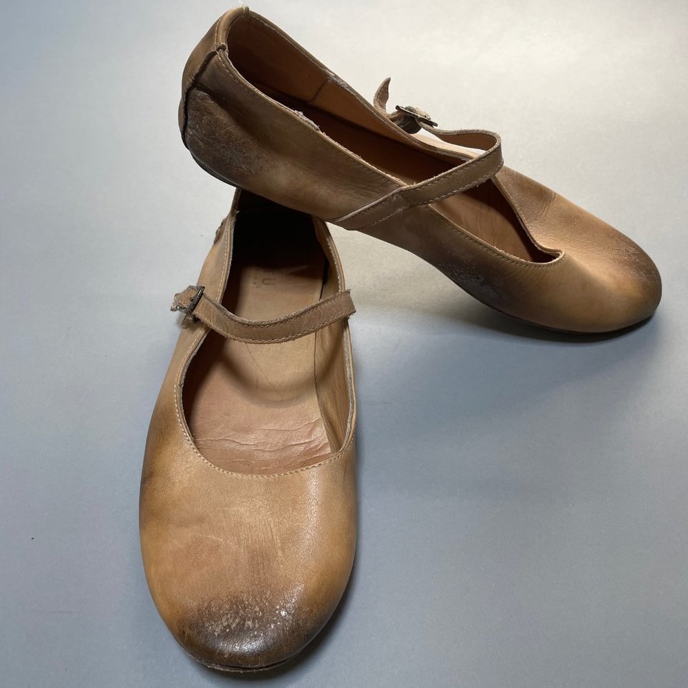 Bed Stu Women's Light Brown / Tan Mary Jane Flats All Leather One Strap Size 11